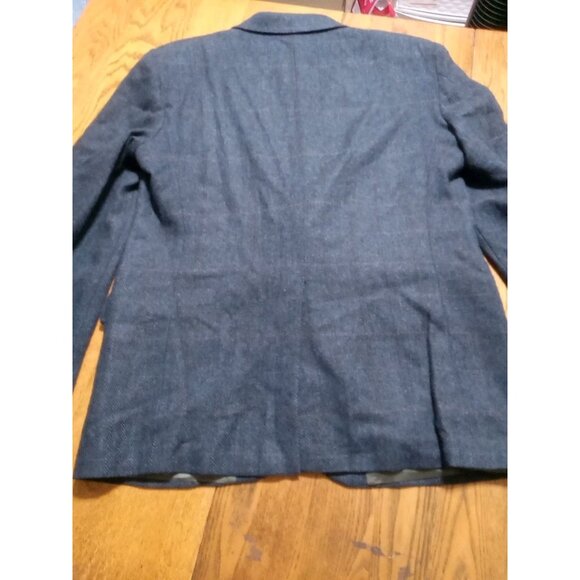 STANLEY BLACKER Mens BLAZER WOOL 44R BLUE ? BROWN Preowned Coat Jacket Sport ? - Picture 10 of 12